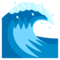 Water Wave emoji on Emojione